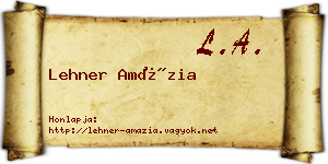 Lehner Amázia névjegykártya